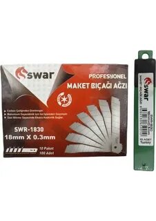 Swar Maket Bıçağı Ucu 18 Mm 10 Lu
