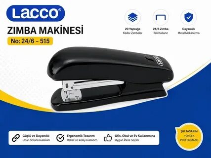 Zımba Makinası Lacco 24/6 20 Sayfa