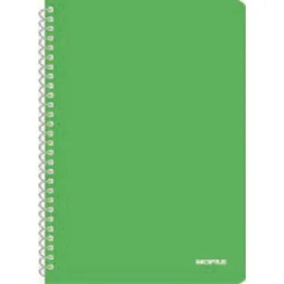 60 Yaprak Defter A4 Büyük Kareli Telli Mopak PP Kapak