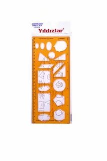Yıldızlar Geometrik Şekiller Şablonu 25 Cm