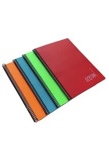 40 Yaprak Defter A4 Büyük Çizgili Telli Singlecolor PP Kapak