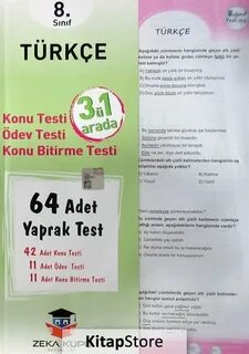 Türkçe Yaprak Test 64 Sayfa 32 Test Zümrüt Serisi 8 Sınıf