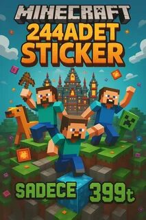 MINECRAFT STICKER ALBÜM 1 ADET