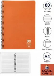 DEFNE DEFTER A4 BÜYÜK 80 YAPRAK KARELİ KARTON KAPAK