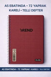 DEFTER KÜÇÜK A5 TELLİ PP KAPAK KARELİ 72 YAPRAK