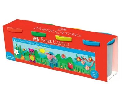 FABER CASTELL OYUN HAMURU 4 RENK 400 GR
