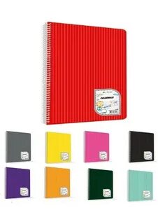 60 Yaprak Defter A4 Büyük Çizgilii Telli Udep PP Kapak