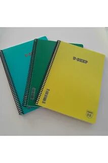 96 Yaprak Defter A4 Büyük Kareli Telli Udep PP Kapak