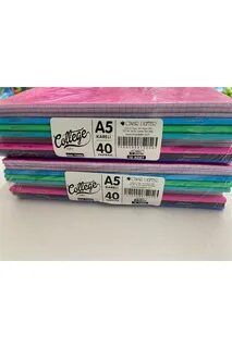 40 Yaprak Defter Kareli A5 Küçük Tek Orta Udep