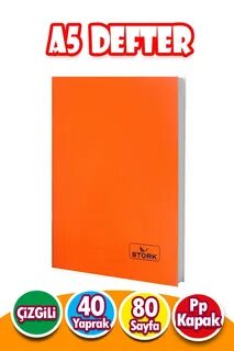 40 Yaprak Defter Çizgili A5 Küçük Tek Orta Udep