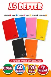 60 Yaprak Defter Çizgili A5 Küçük Udep