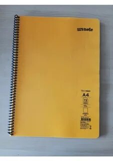 72Yaprak Defter A4 Büyük Çizgisiz Telli Piano PP Kapak