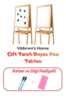 Ahşap Yazı Tahtası Kalem Hediyeli