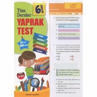 Yaprak Test Lacivert Serisi 256 Sayfa 128 Test Farklı Yayıncılık 6 Sınıf